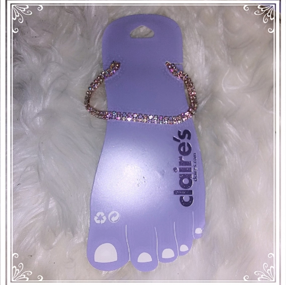 🌼RHINESTONE ROSE GOLD TONE ANKLET